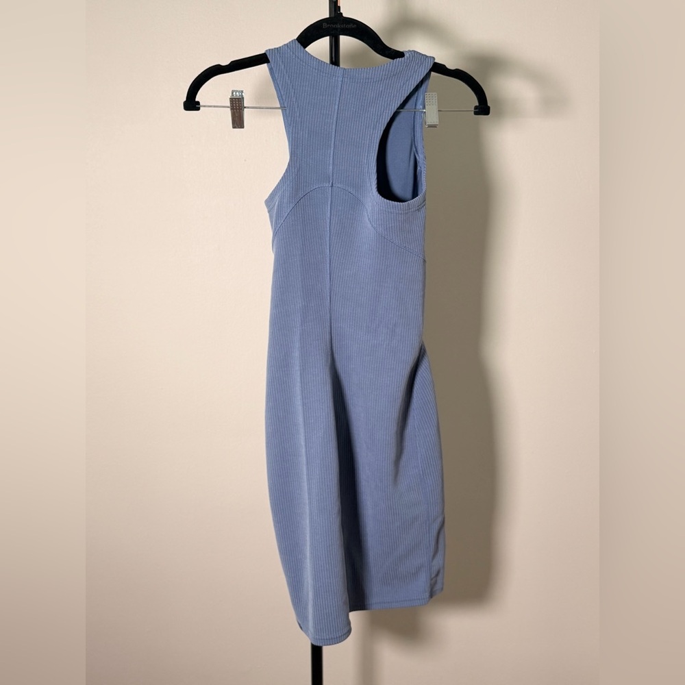 NWOT Lululemon Ribbed Softstreme Slim-Fit Tank Dress Oasis Blue - Picture 5 of 7